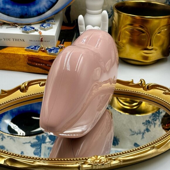 🆕 LULU GUINNESS 🧿 NWOT Iconic Lips Perspex Clutch - Blush Pink - Picture 5 of 16